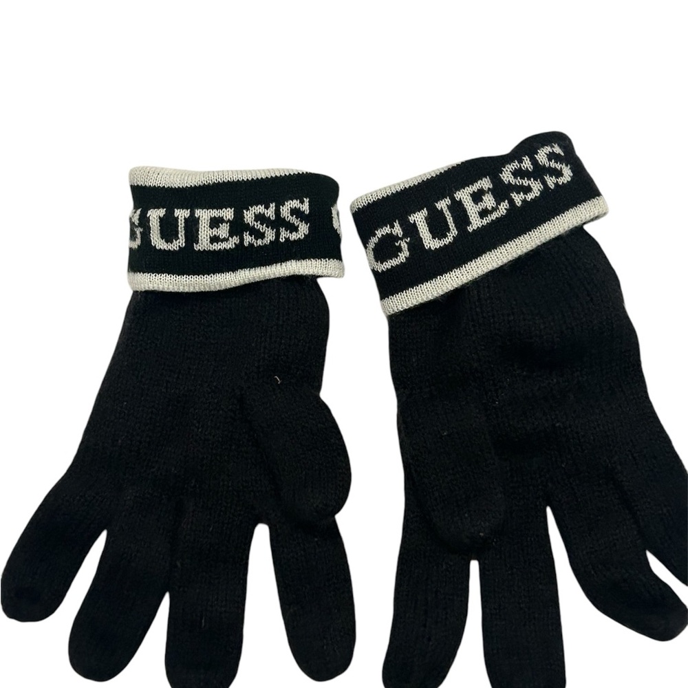 GUESS Black Knit Gloves